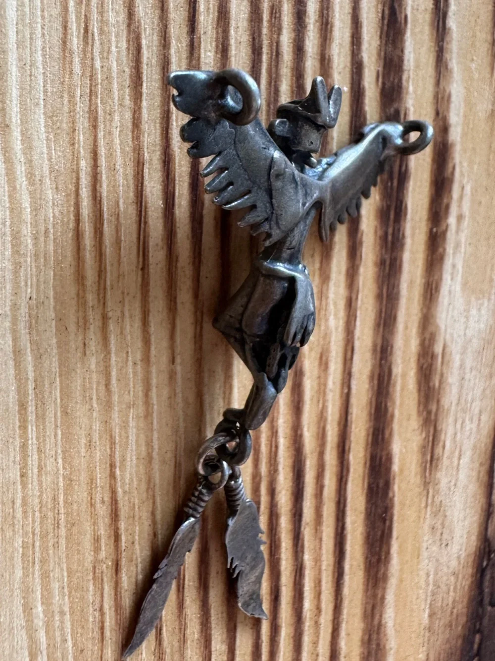 Sterling Silver Winged Kachina Pendant